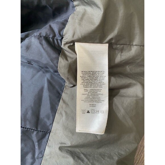 Columbia Olive Long Zip Up Up Quilted Down Puffer Jacket Women’s Size Medium - Picture 4 of 7